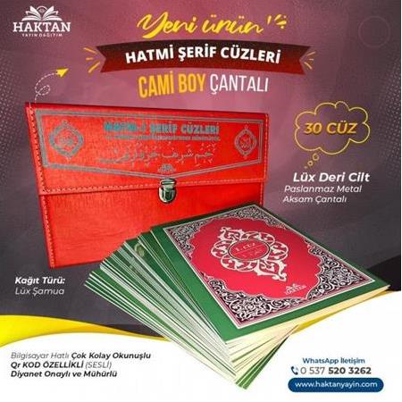 Haktan Yayınları Çantalı Hatmi Şerif cüzü 30 cüz