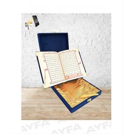 MÜHÜRLÜ ÇANTA BOY PLAKETLİ KADİFE KURAN